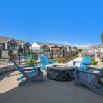 Meadow Creek Flats pool area and fire pit